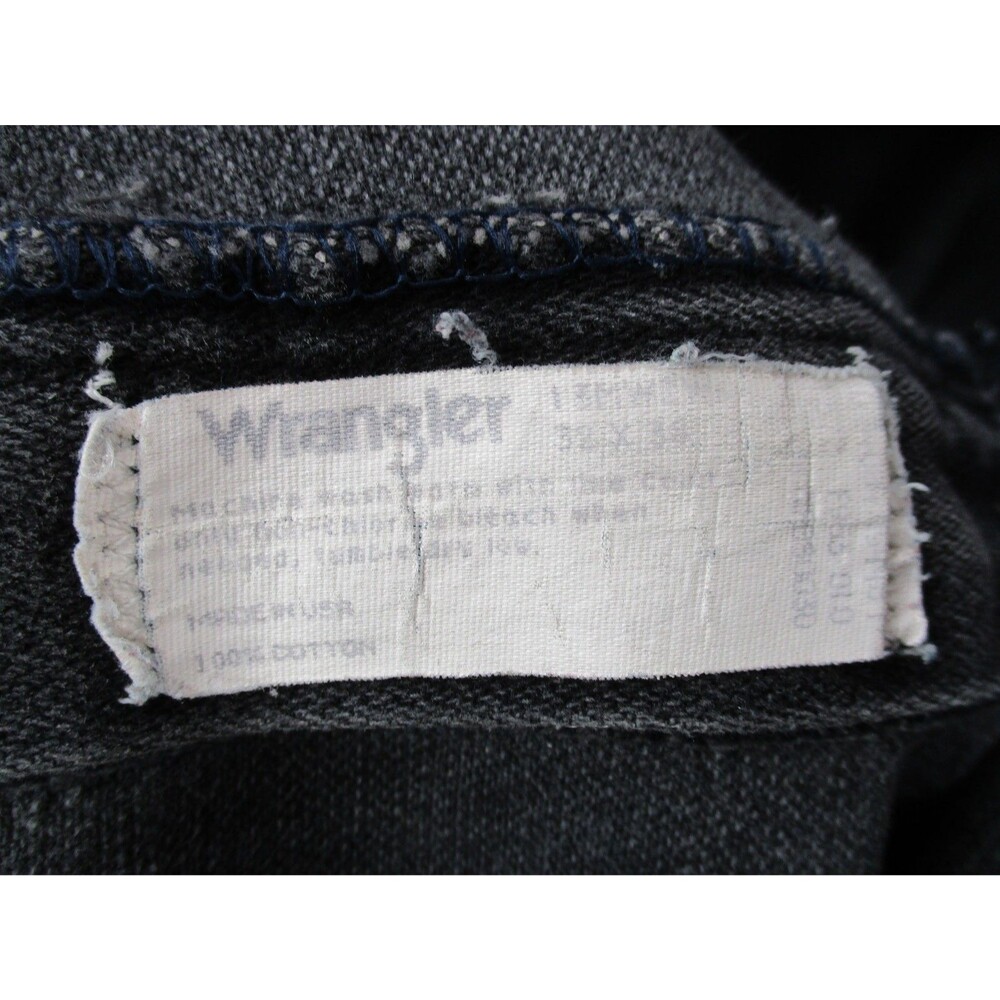 VINTAGE Wrangler Jeans Mens 30x36 Black 13MWZ Cowboy Straight Western Denim USA - Picture 5 of 14